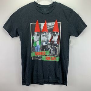Kid Dangerous Mens Gnomies For Life Short Sleeve Crewneck T-Shirt Charcoal M